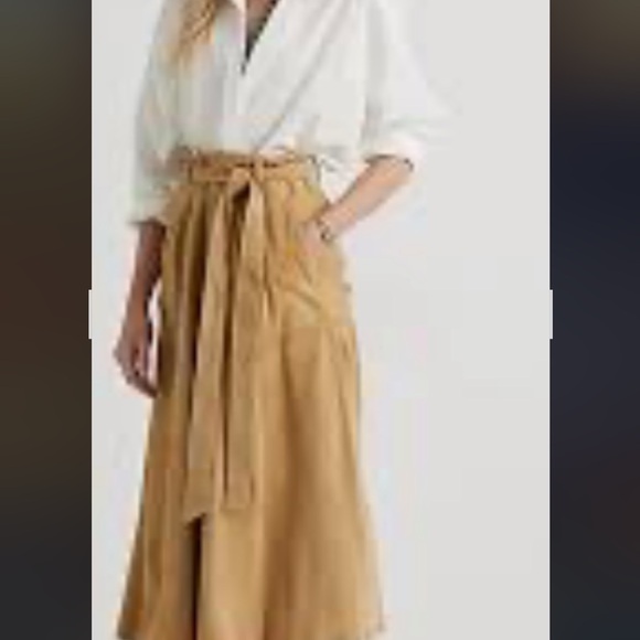 Polo Ralph Lauren Suede Belted Midi Skirt - Picture 6 of 6